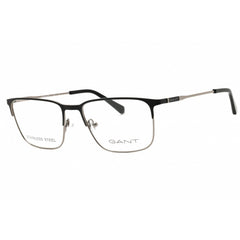 GANT Unisex Eyeglasses - Rectangular Black/Dark Ruthenium Silver Frame | GA3241 002