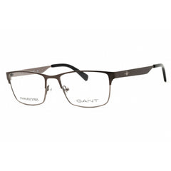 GANT Unisex Eyeglasses - Rectangular Matte Gunmetal Full Rim Frame | GA3295 009