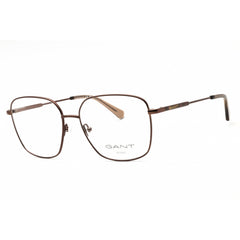 GANT Unisex Eyeglasses - Rectangular Shiny Dark Bronze Metal Frame | GA4145 036