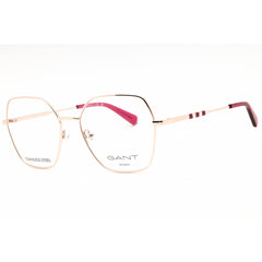 GANT Unisex Eyeglasses - Oversized Shiny Rose Gold Metal Full Rim Frame | GA4154 028