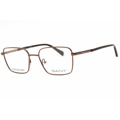 GANT Unisex Eyeglasses - Rectangular Shiny Dark Bronze Metal Full Rim | GA50010 036