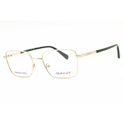 GANT Unisex Eyeglasses - Rectangular Pale Gold Metal Full Rim Frame | GA50010 032