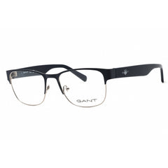 GANT Unisex Eyeglasses - Rectangular Shiny Blue Metal Full Rim Frame | GA50018 090