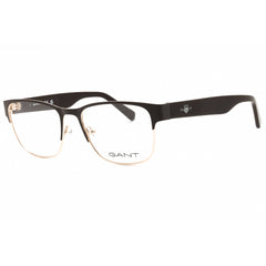 GANT Unisex Eyeglasses - Rectangular Shiny Dark Brown Metal Full Rim | GA50018 048