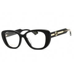 Gucci Unisex Eyeglasses - Acetate Black/Crystal Full Rim Cat Eye Frame | GG1559OK 001
