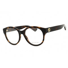 Gucci Unisex Eyeglasses - Injected Propionate Havana Round Shape Frame | GG1580O 002