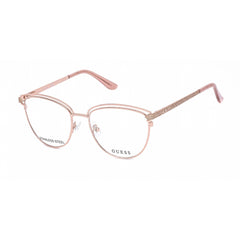 Guess Unisex Eyeglasses - Metal Rose Gold Full Rim Cat Eye Shape Frame | GU2685 028
