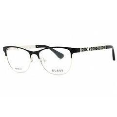 Guess Unisex Eyeglasses - Metal Matte Black Full Rim Cat Eye Shape Frame | GU2883 002