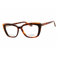 Guess Unisex Eyeglasses - Acetate Dark Havana Full Rim Cat Eye Frame | GU2977 052