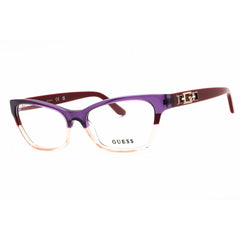 Guess Unisex Eyeglasses - Metal Bordeaux Full Rim Cat Eye Shape Frame | GU2979 071