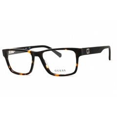Guess Unisex Eyeglasses - Acetate Dark Havana Full Rim Rectangular Frame | GU50018 052