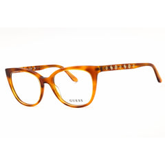 Guess Unisex Eyeglasses - Acetate Blonde Havana Full Rim Cat Eye Frame | GU50114 053