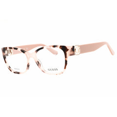 Guess Unisex Eyeglasses - Acetate Colored Havana Full Rim Cat Eye Frame | GU50120 055