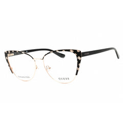 Guess Unisex Eyeglasses - Metal Black Full Rim Cat Eye Shape Frame, 55mm | GU50121 005
