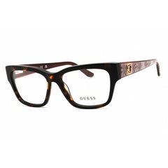 Guess Unisex Eyeglasses - Acetate Dark Havana Full Rim Rectangular Frame | GU50126 052