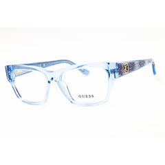 Guess Unisex Eyeglasses - Acetate Shiny Light Blue Full Rim Rectangular | GU50126 084