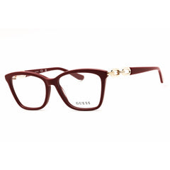 Guess Unisex Eyeglasses - Acetate Shiny Red Full Rim Rectangular Frame | GU50181 066
