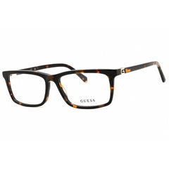 Guess Unisex Eyeglasses - Acetate Dark Havana Full Rim Rectangular Frame | GU50190 052