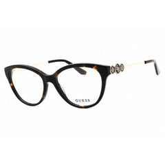 Guess Unisex Eyeglasses - Acetate Dark Havana Full Rim Cat Eye, 53mm | GU50230 052