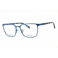 Guess Unisex Eyeglasses - Metal Matte Blue Full Rim Rectangular, 58mm | GU50243 091
