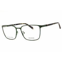 Guess Unisex Eyeglasses - Metal Matte Dark Green Rectangular Shape Frame | GU50243 097