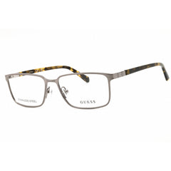 Guess Unisex Eyeglasses - Matte Gunmetal Rectangular Shape Frame, 55mm | GU50244 009
