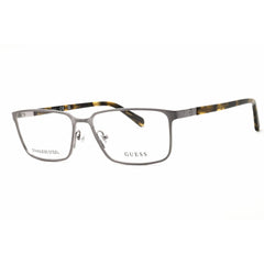 Guess Unisex Eyeglasses - Metal Matte Gunmetal Full Rim Shape Frame, 57mm| GU50244 009