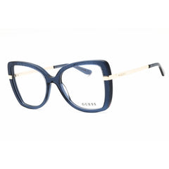 Guess Unisex Eyeglasses - Acetate Shiny Blue Full Rim Oversized Frame | GU50245 090