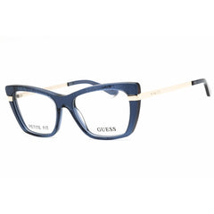Guess Unisex Eyeglasses - Acetate Shiny Blue Full Rim Cat Eye Frame | GU50246 090