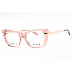 Guess Unisex Eyeglasses - Acetate Shiny Beige Full Rim Cat Eye, 50mm | GU50246 057