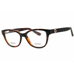 Guess Unisex Eyeglasses - Acetate Dark Havana Full Rim Rectangular Frame | GU50307 052
