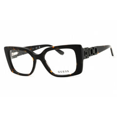 Guess Unisex Eyeglasses - Acetate Dark Havana Full Rim Rectangular Frame | GU50322 052