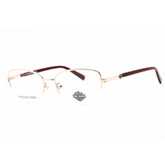 Harley Davidson Unisex Eyeglasses - Pale Gold Metal Half Rim Frame | HD0576 032