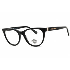 Harley Davidson Unisex Eyeglasses - Shiny Black Round Full Rim Frame | HD50056 001