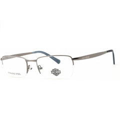 Harley Davidson Unisex Eyeglasses - Matte Nickeltin Half Rim Frame | HD50098 011