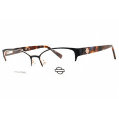 Harley Davidson Unisex Eyeglasses - Matte Blue Cat Eye Half Rim Frame | HD50109 091