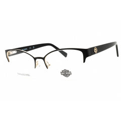 Harley Davidson Unisex Eyeglasses - Matte Black Metal Half Rim Frame | HD50109 002