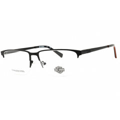 Harley Davidson Unisex Eyeglasses - Matte Black Metal Half Rim Frame | HD50113 002