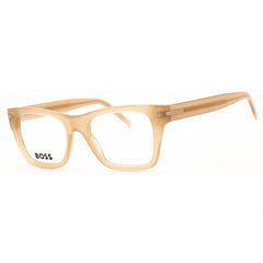 Hugo Boss Unisex Eyeglasses - Beige Rectangular Full Rim Frame | BOSS 1522 010A 00