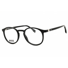 Hugo Boss Unisex Eyeglasses - Black Plastic Round Full Rim Frame | BOSS 1572 0807 00