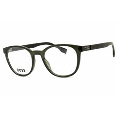 Hugo Boss Unisex Eyeglasses - Green Plastic Round Full Rim Frame | BOSS 1577 01ED 00