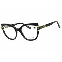 KARL LAGERFELD Unisex Eyeglasses - Black/Marble Cat Eye Full Rim Frame | KL6132N 013