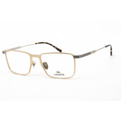 Lacoste Unisex Eyeglasses - Semimatte Gold Rectangular Full Rim Frame | L2285E 714