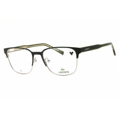 Lacoste Unisex Eyeglasses - Matte Khaki Metal Rectangular Half Rim Frame | L2304 275