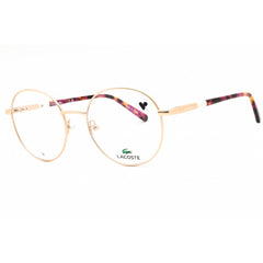 Lacoste Unisex Eyeglasses - Matte Rose Gold Metal Round Full Rim Frame | L2310 770