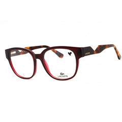 Lacoste Unisex Eyeglasses - Transparent Burgundy Round Full Rim Frame | L2953 601
