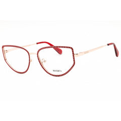 Max & Co Unisex Eyeglasses - Shiny Red Metal Cat Eye Full Rim Frame | MO5122 066