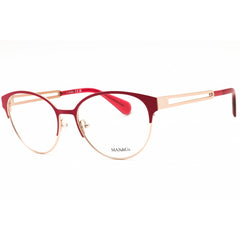Max & Co Unisex Eyeglasses - Shiny Red Metal Oval Shape Full Rim Frame | MO5124 066