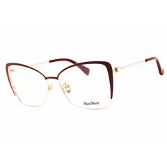 Max Mara Unisex Eyeglasses - Shiny Red Metal Cat Eye Half Rim Frame | MM5130 066