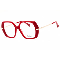 Max Mara Unisex Eyeglasses - Shiny Red Acetate Oval Full Rim Frame | MM5175 066